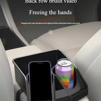 Car Seat Organizer with Cup Holders Storage Console