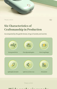 Portable Hanging Neck Fan with LED & 5 Speeds