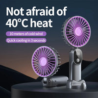 Foldable Mini Handheld Fan – 6 Speeds USB Rechargeable