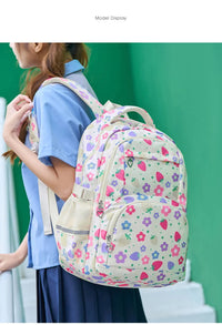 Schoolbags for Primary School Girls, Fashionable Backpacks, Large Capacity Junior High School Students, Versatile Backpacks