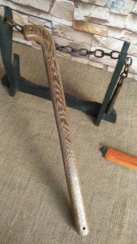 Wenge Wood Self-Defense Stick with Stainless Steel Head