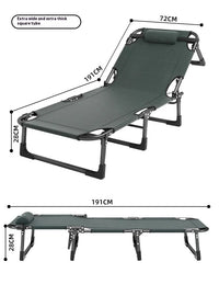 GIANXI Portable Rollaway Recliner Bed for Camping