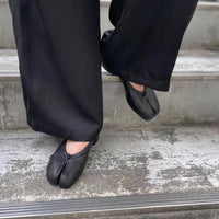 Women’s Split Toe Leather Pumps – Square Toe Heels