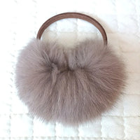 Oversized Real Raccoon Fur Winter Earmuffs for Women