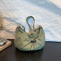 Nylon Pleated Shoulder Bag – Casual Crossbody Tote