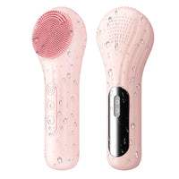 Heated Silicone Facial Cleansing Brush – 5 Speed Rechargeable