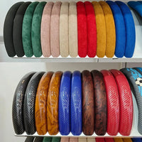 Carbon Fiber Steering Wheel Cover Universal Car Accessory