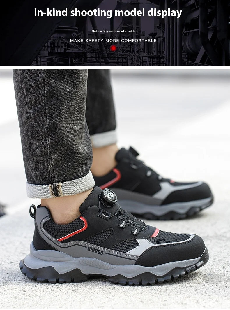 Men’s Steel Toe Safety Sneakers Anti-Smash Work Shoes