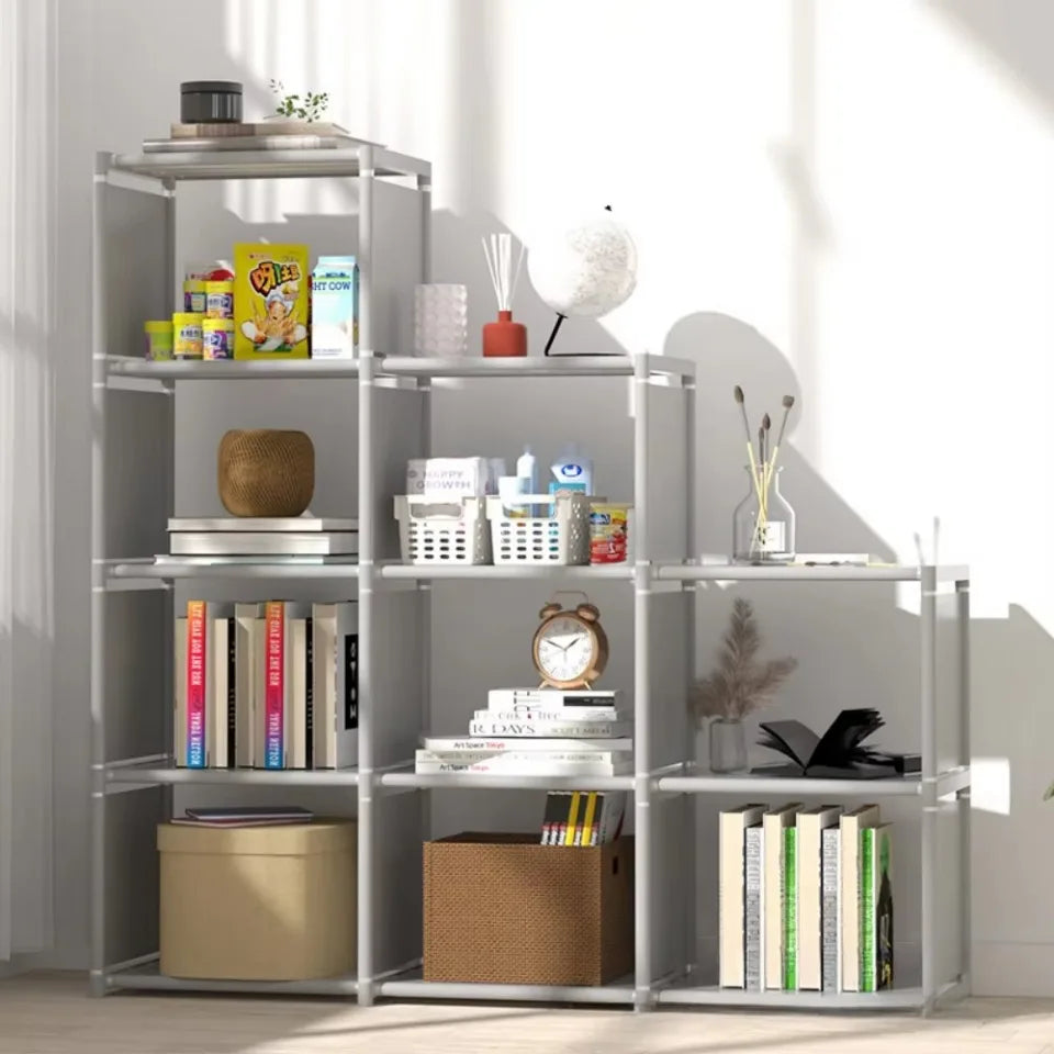 Multi-Layer Bookshelf Storage Rack for Living Room