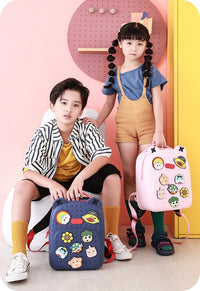 Fashion DIY Cartoon School Bags for Kids Boys Waterproof Children School Backpacks for Girls Kindergarten Kawaii Book Bag Gift