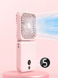 3-in-1 Mini Portable Neck & Handheld Fan with Power Bank