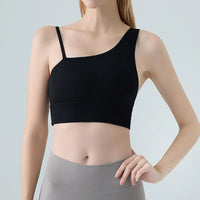 Sports Bra for Women, Shock-absorbing and Anti Sagging Bra, Worn Externally with Chest Cushion, Sloping Shoulder, Fitness Dance