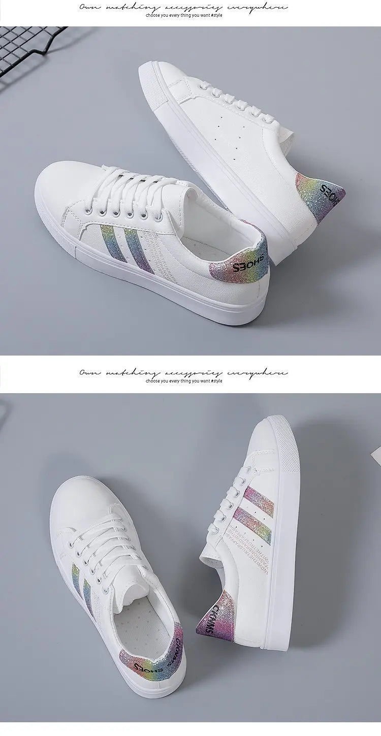 Women Sneakers Autumn New Casual Walking Shoes Woman Flat Lace Up High Quality Sneakers Fashion Flat-bottomed Casual Shoes