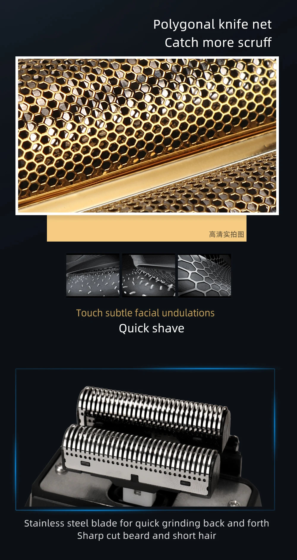 2-in-1 Electric Shaver & Hair Trimmer for Men KM-2028