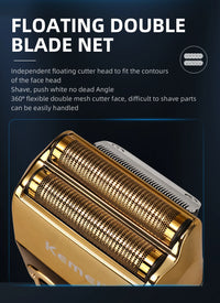 2-in-1 Electric Shaver & Hair Trimmer for Men KM-2028