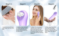 Heated Silicone Facial Cleansing Brush – 5 Speed Rechargeable
