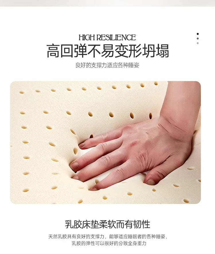 Thailand 100% natural latex mattress massage luxury mat tatami antibacterial home mattress King Queen Twin Full Size