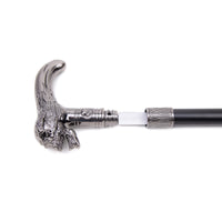 Skull Head Walking Stick with Hidden Plate Self Defense Fashion Cane Plate Cosplay Crosier Stick 93cm