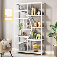 Tribesigns Bookshelf Industrial 5 Tier Etagere Bookcase, Freestanding Tall Bookshelves Display Shelf Storage Organizer