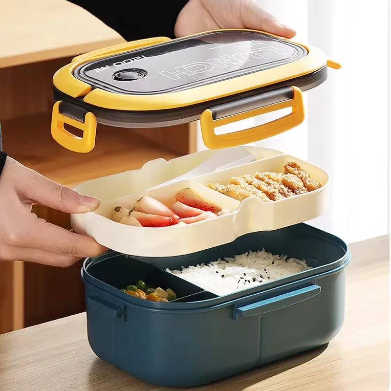 Portable Lunch Box with Spoon & Fork Food Storage