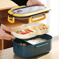 Portable Lunch Box with Spoon & Fork Food Storage