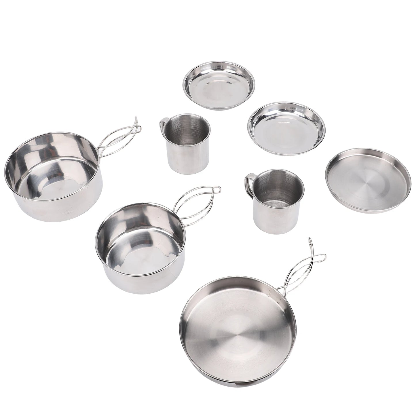 Camping Cookware Set 4–5 Person Stainless Steel Set