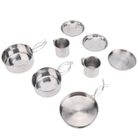 Camping Cookware Set 4–5 Person Stainless Steel Set