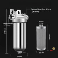Pre-filter household well water whole house household water purifier 304 stainless steel high flow backwashing water filter