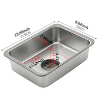 Stainless Steel Camping Sink Camping Table Sink Basin for Picnic Camping RV