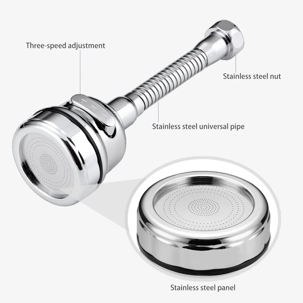 360° Faucet Aerator Nozzle – 3 Modes High Pressure