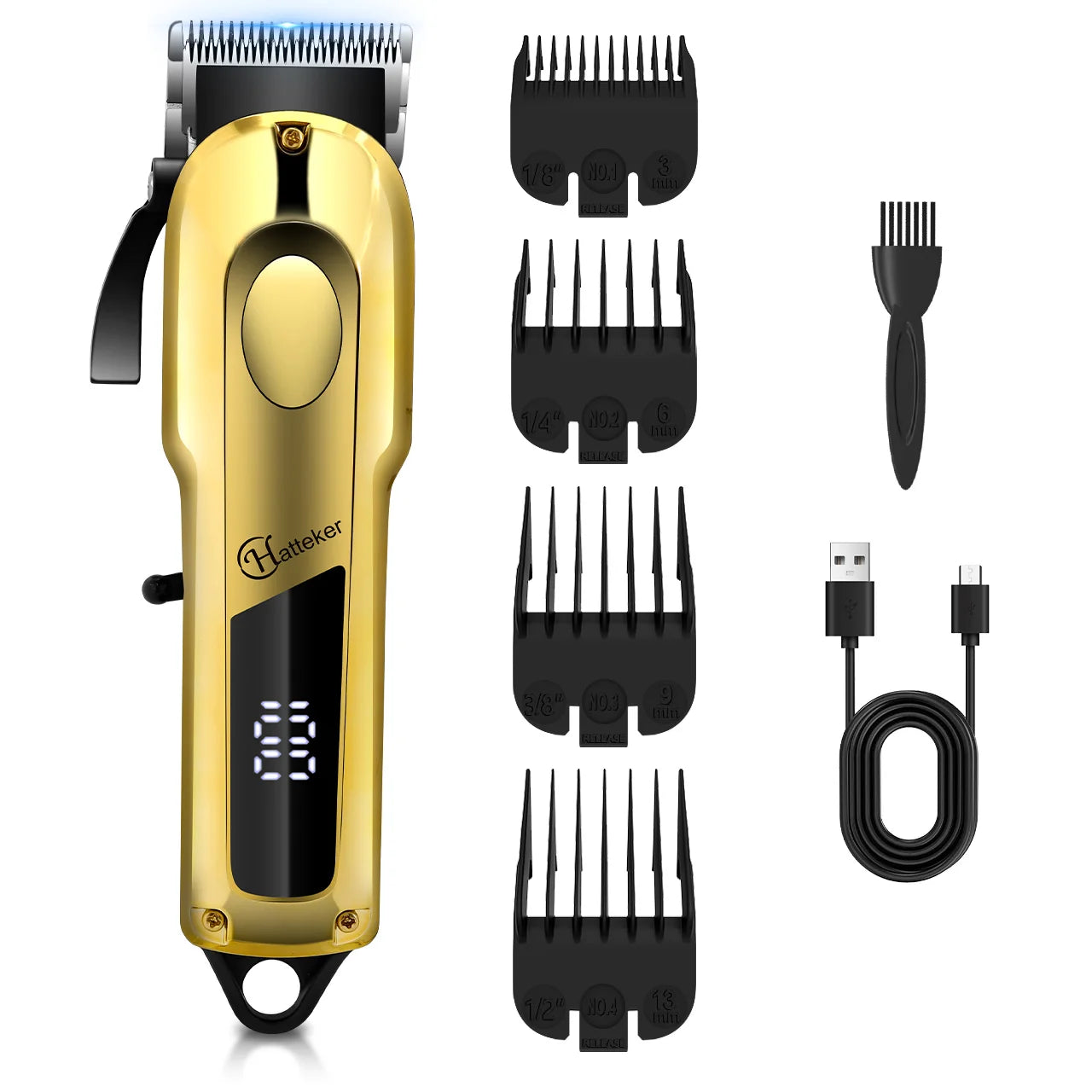 HATTEKER Professional Cordless Hair Clipper for Men
