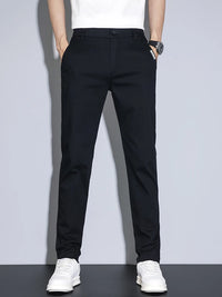 Men’s Cotton Stretch Business Pants – Slim Fit Trousers
