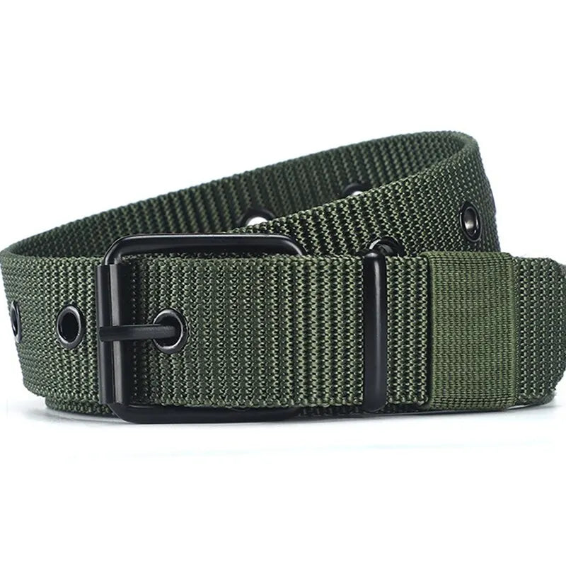 Canvas Pin Buckle Eyelet Belt Casual