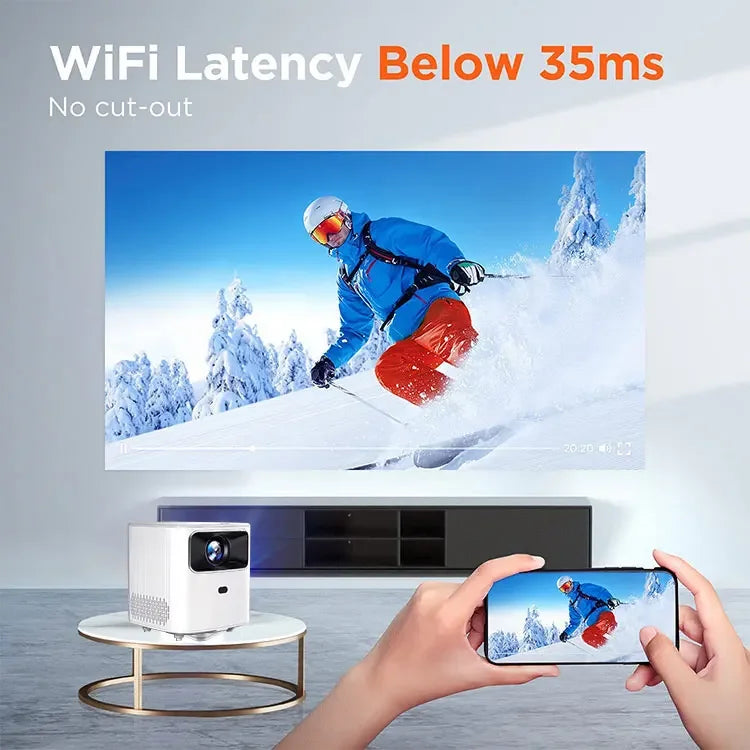 ProjectorT8 Android Mini Projector 4K 5G WiFi 2+16G 5800 Lumens 720P 1080P Full HD LCD LED Home Theater 3D Projector Portable Be