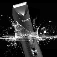 Waterproof Male Body Hair Trimmer with Ceramic Blade