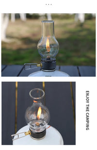 Portable Camping Gas Lamp Outdoor Candle Light for Hiking