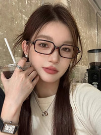 Retro Square Myopia Glasses – Unisex Prescription Eyewear