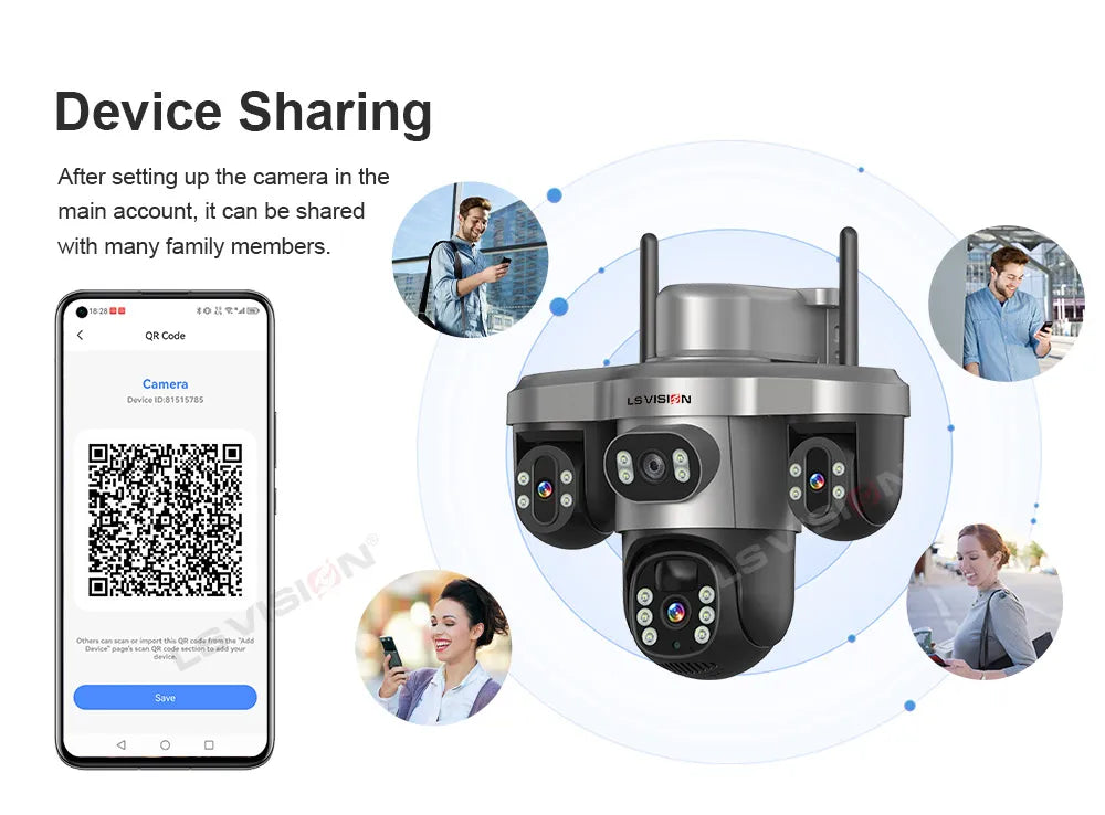 LS VISION V380 Pro 4G Solar PTZ Security Camera 15MP