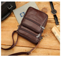 Retro Genuine Leather Men’s Crossbody Shoulder Belt Bag