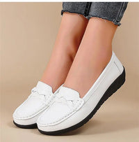 Women's Flat Shoes Fashion Outdoor Loafers For Women Comfortable Moccasins Genuine Leather Shoes For Woman Footwear
