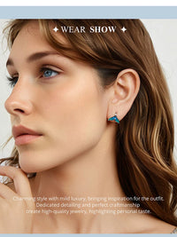 Bamoer 925 Silver Mermaid & Starfish Ocean Hoop Earrings