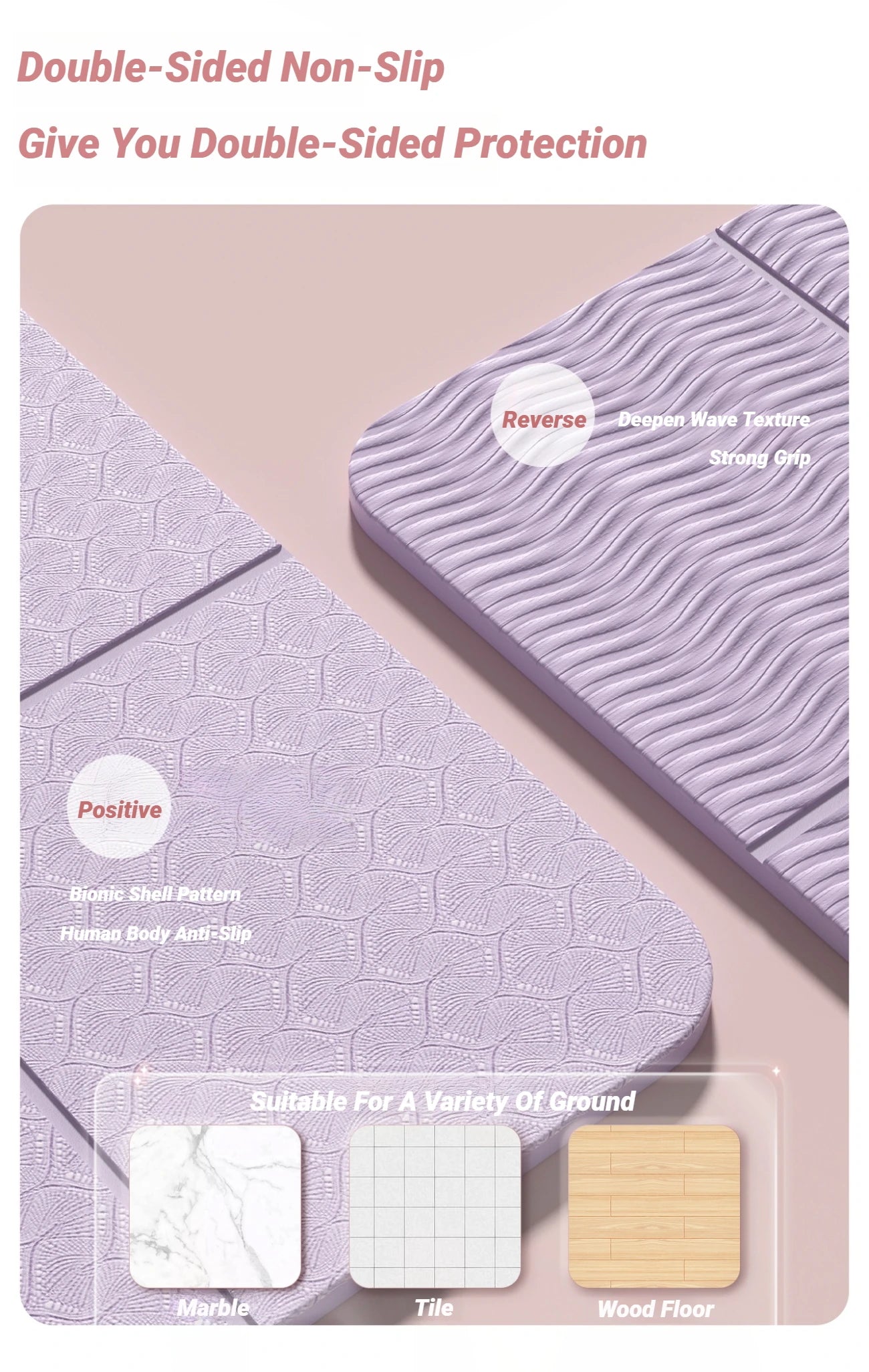 Eco-Friendly Foldable Yoga Mat for Travel & Fitness