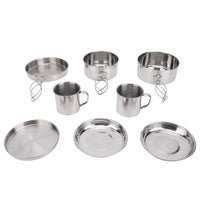 Camping Cookware Set 4–5 Person Stainless Steel Set