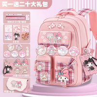 Sanrio Kuromi Schoolbag Girls' new 2024 high-volume spine-protecting light school backpack for grades 3-9