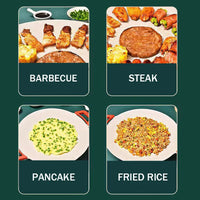 Smokeless Electric Frying Pan & Grill – Nonstick 5-Temp