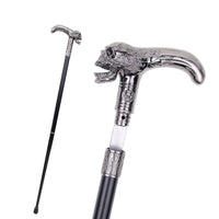 Skull Head Walking Stick with Hidden Plate Self Defense Fashion Cane Plate Cosplay Crosier Stick 93cm