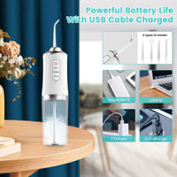 220ML Portable Oral Irrigator – USB Rechargeable Water Flosser