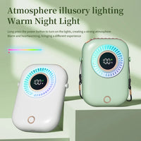 Portable Hanging Neck Fan with LED & 5 Speeds