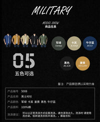 Men Cargo Shirt Short Sleeve Casual Cotton Work Shirt