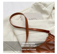 Vintage Fashion Versatile New Women's Bags Solid Rhombic High-End Texture Simple Generous Temperament Crossbody Shoulder